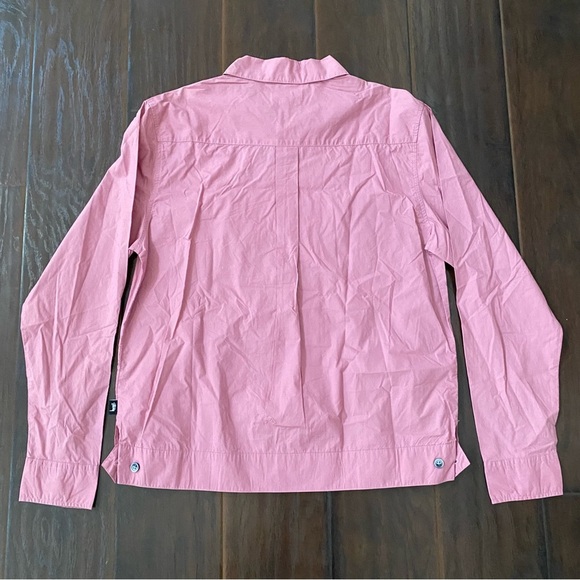 NWT Stussy Men's Berry Color Ranch Long Sleeve Button Down Shirt Size M - Picture 6 of 9
